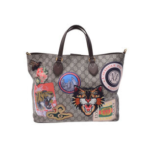 Gucci Tote Bag Courier GG Supreme Leather